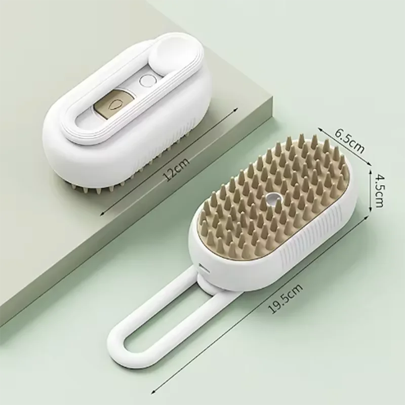 Brosse Vapeur Anti-Poils pour Chien & Chat – Massage 2 en 1 sans douleur  + Nettoyage Facile