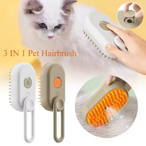 Brosse Vapeur Anti-Poils pour Chien & Chat – Massage 2 en 1 sans douleur  + Nettoyage Facile
